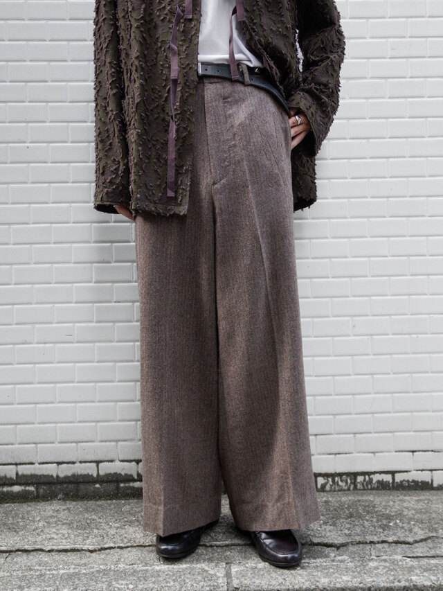 MASU "INITIAL WIDE TROUSERS" - MOCHA