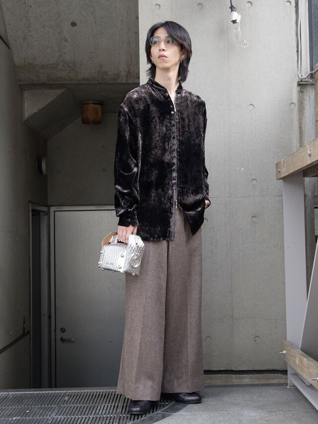 【MASU】25aw LEATHER CAKE BAG シルバー 25AW】MASU エムエーエスユー / LEATHER CAKE BAG / ケーキ