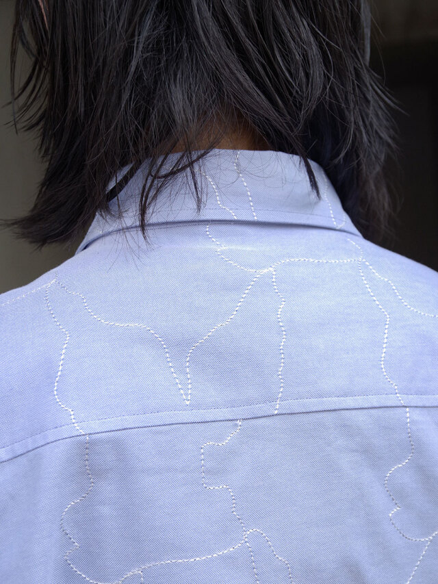 トップス MASU ANGEL HALF SLEEVE SHIRT(SAX) 2025SS】 MASU (マス/エムエーエスユー) 