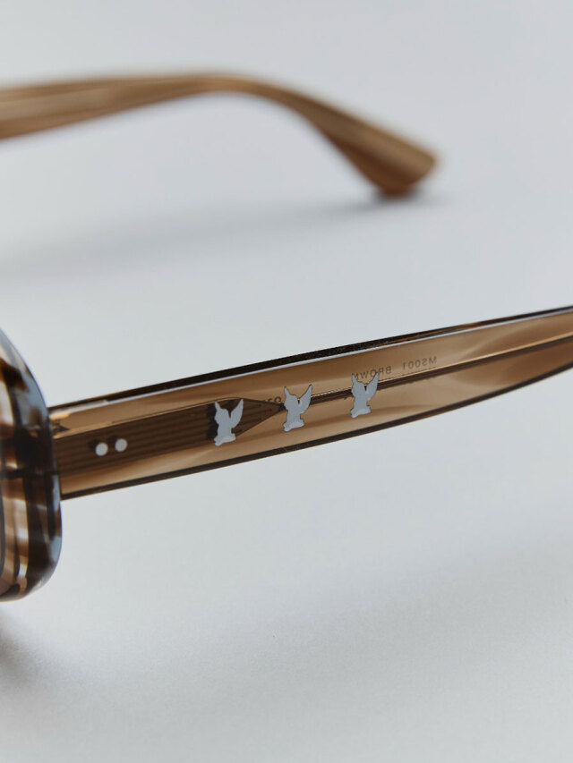 小物 MASU X BLANC SUNGLASSES / BRW MARBLE エムエーエスユー MASU MASU X BLANC Oval Shape Sunglasses