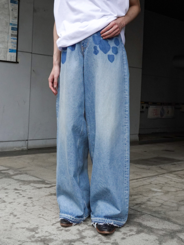 MASU ""MASU BOYS" EMBLEM BAGGY JEANS" - INDIGO