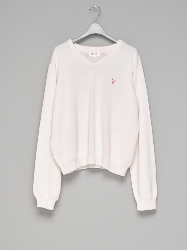 MASU "FLOWER ANGEL SWEATER" - MILK