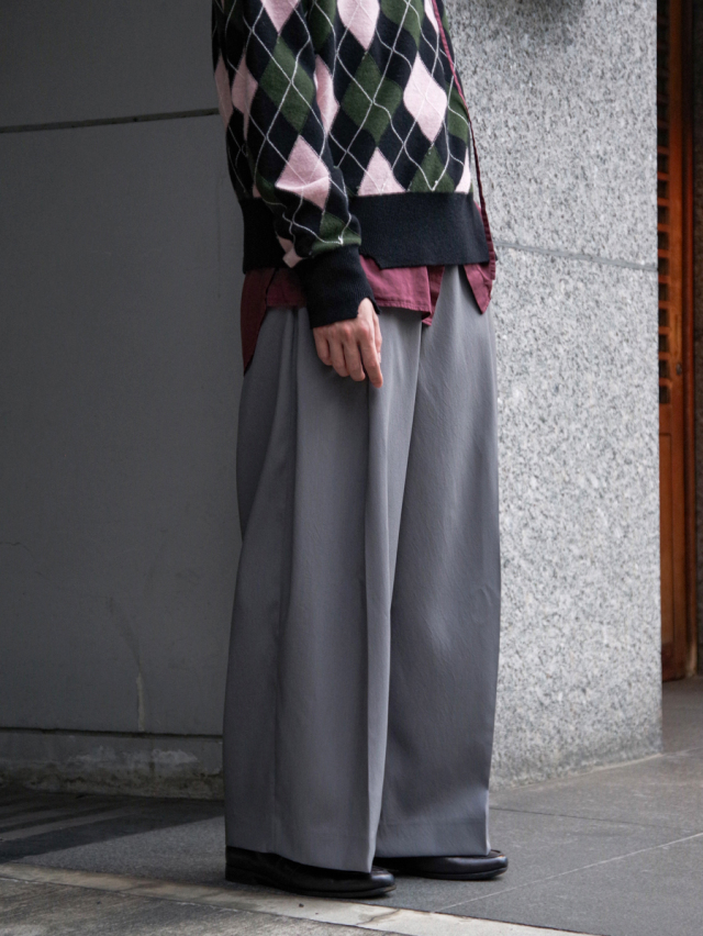 SHINYAKOZUKA "ordinary office baggy prest(ISSUE#9)" - grey