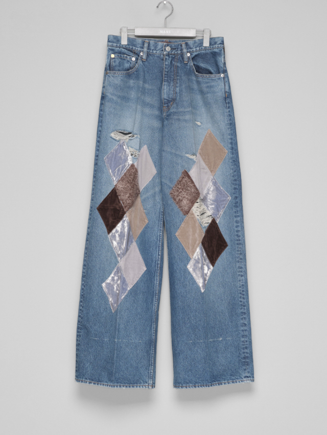 MASU "MB DIAMOND WIDE JEANS" - INDIGO