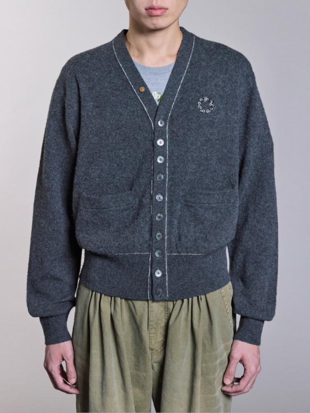 MASU "MB 10 BUTTON CARDIGAN" - CHARCOAL