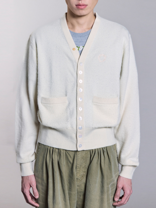 MASU "MB 10 BUTTON CARDIGAN" - MILK
