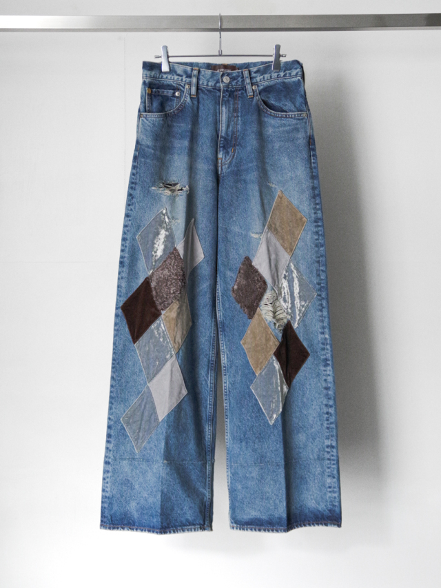 MASU "MB DIAMOND WIDE JEANS" - INDIGO