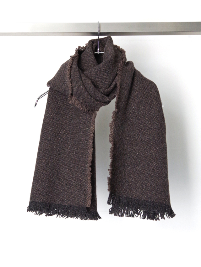 YOKO SAKAMOTO "WOOL LONG SCARF" - BROWN