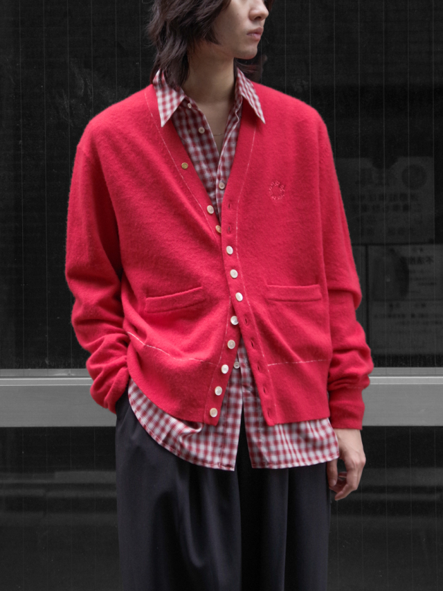 MASU "MB 10 BUTTON CARDIGAN" - RED