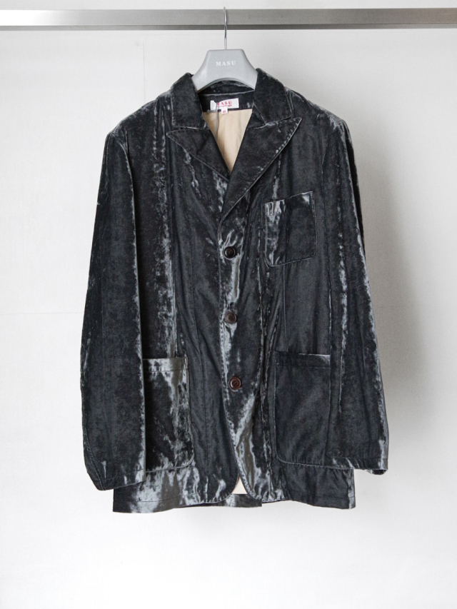 MASU "FARMER'S VELVET TAILORED JACKET" - DUSTY BLACK