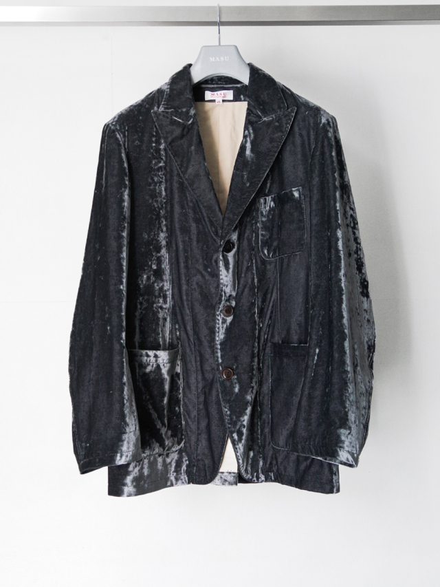 MASU "FARMER'S VELVET TAILORED JACKET" - DUSTY BLACK