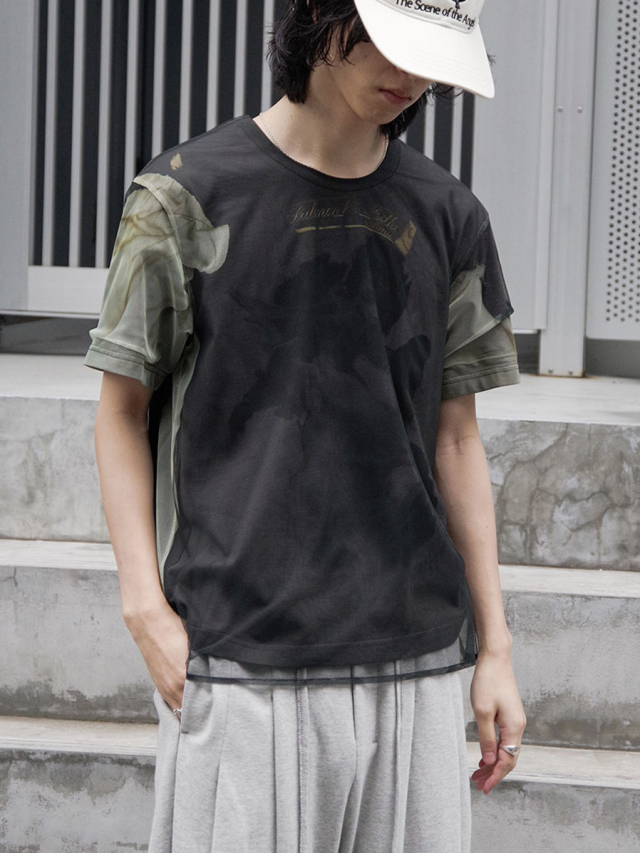 MASU "BLURRED ANGEL T-SHIRT" - BLACK