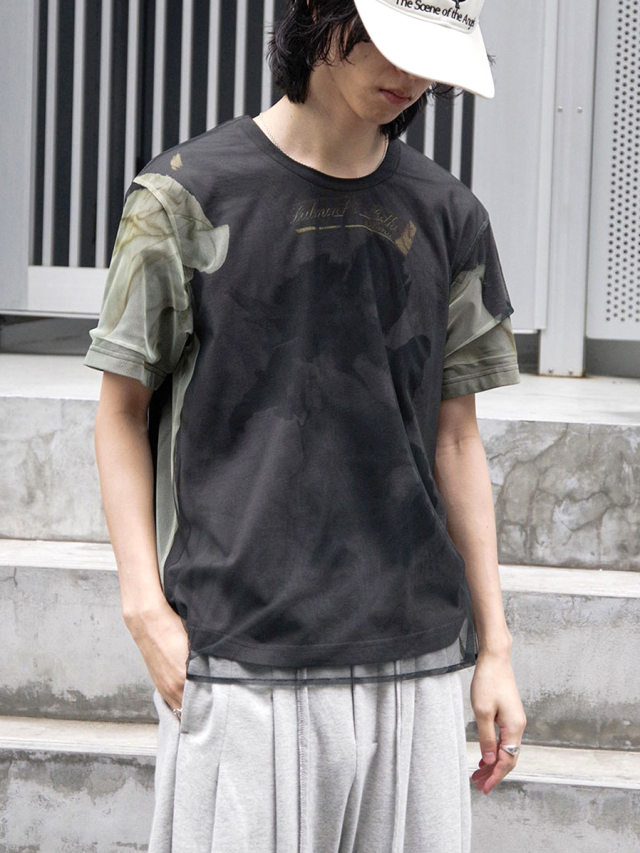 MASU "BLURRED ANGEL T-SHIRT" - BLACK