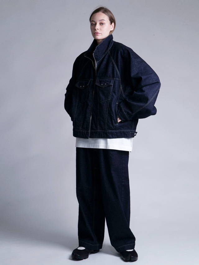 ジャケット・アウター my beautiful landlet / denim blouson MY BEAUTIFUL LANDLET SOFT DENIM WIDE JACKET - INDIGO – TOYASIDO