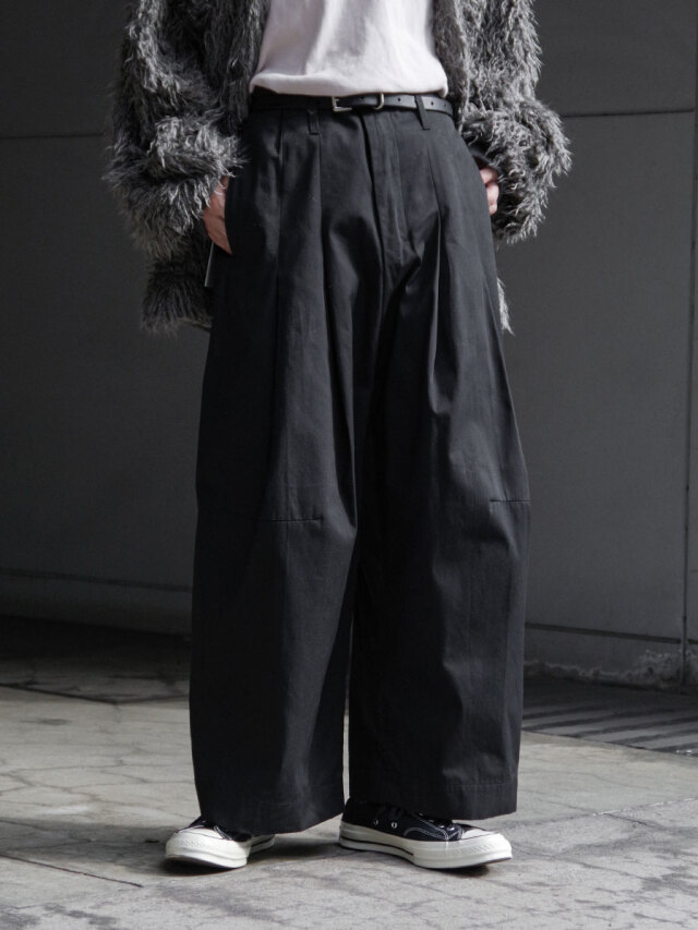 SHINYAKOZUKA "UPCYCLED BAGGY" - BLACK