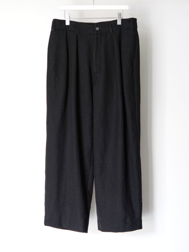 my beautiful landlet "BISHU WOOL TUCK WIDE PANTS" - BLACK
