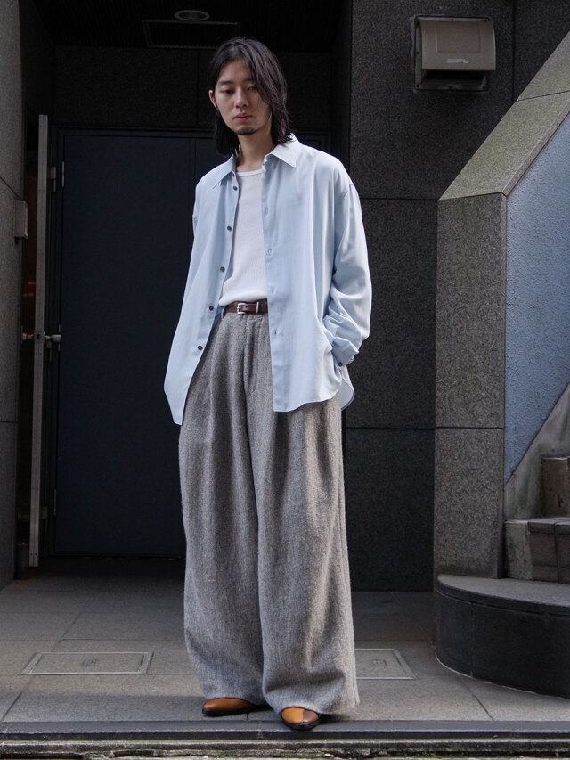 ジャケット・アウター VOAAOV WOOL LINEN HERRING BONE COAT 2 VOAAOV