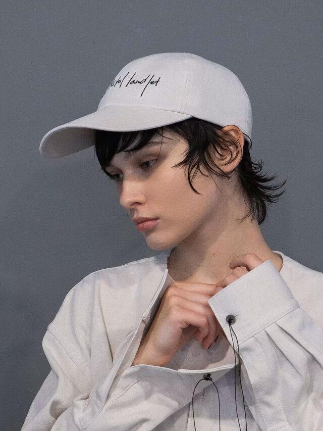 my beautiful landlet "COTTON LINEN LOGO CAP" - KINARI