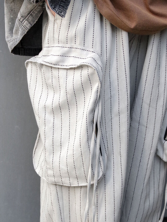 パンツ DOBBYSTRIPE HERRINGBONE WIDE CARGOPANTS DOBBYSTRIPE HERRINGBONE WIDE CARGOPANTS