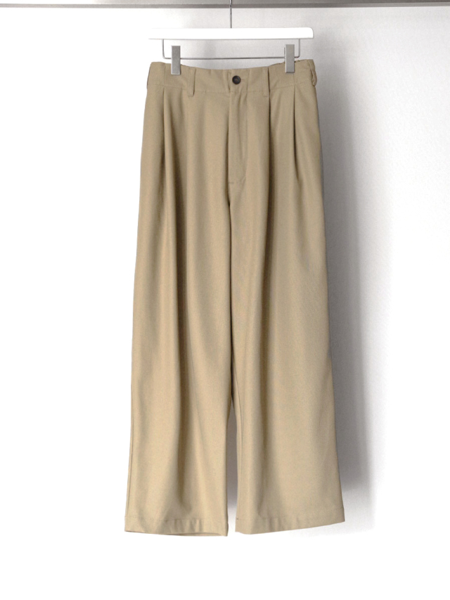 my beautiful landlet "HIGH-TWIST TWILL TUCK WIDE PANTS" - BEIGE