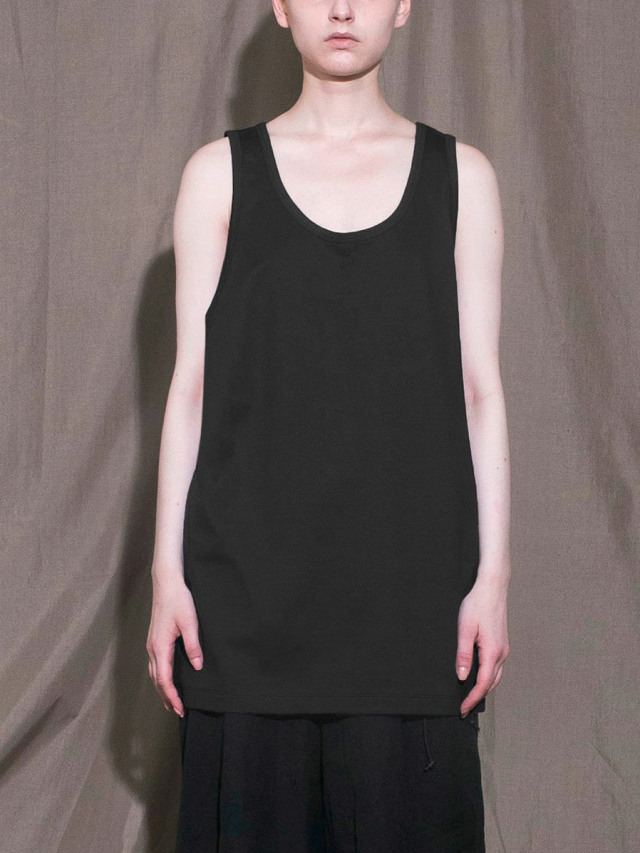 my beautiful landlet "MERCERIZATION JERSEY STANDARD TANK TOP" - BLACK