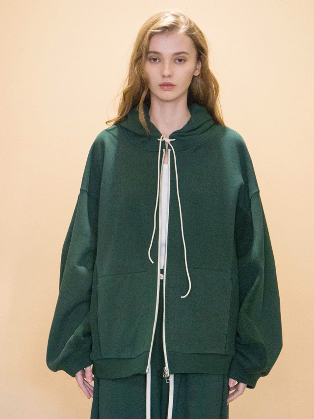 my beautiful landlet "30/7 TIGHT TENION FLEECY FABRIC PARKA" - GREEN