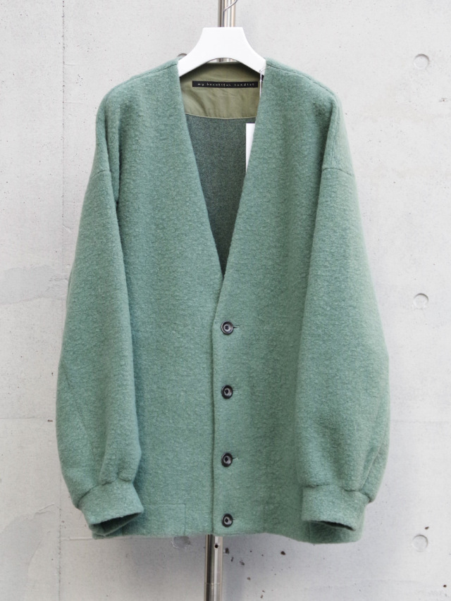 my beautiful landlet "SLIVER WOOL CARDIGAN" - GREEN