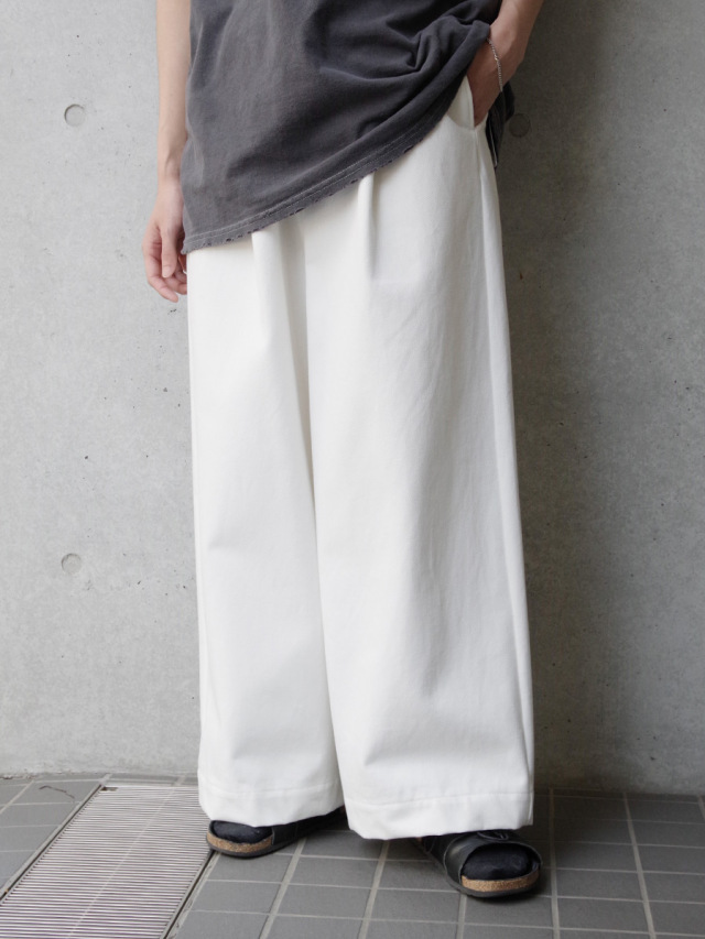 my beautiful landlet "RIGID DENIM TUCK WIDE PANTS"