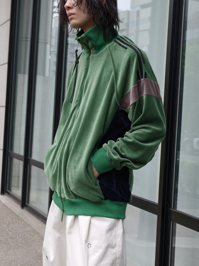 my beautiful landlet "COTTON VELOUR TRACK JACKET" - GREEN