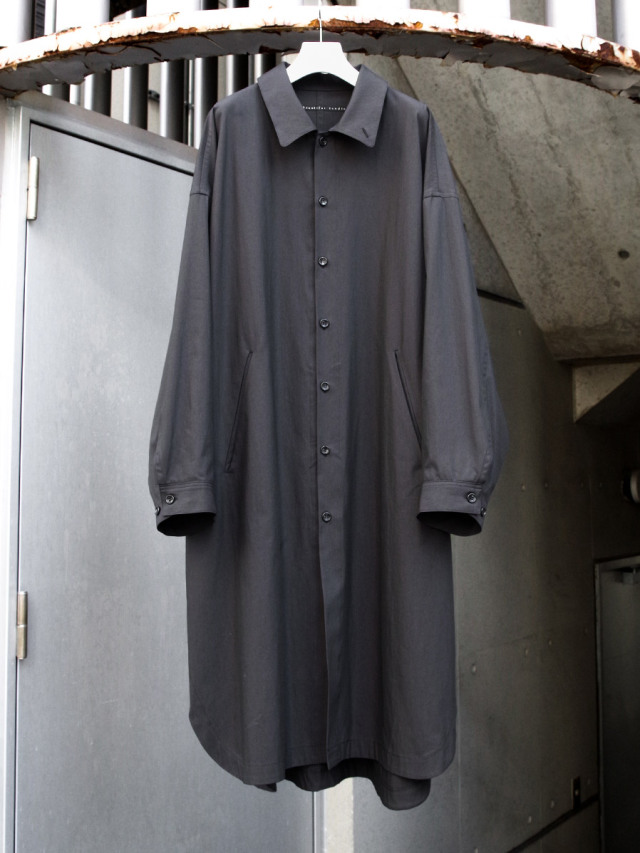 my beautiful landlet "GABERDINE LONG SHIRT COAT" - BLACK