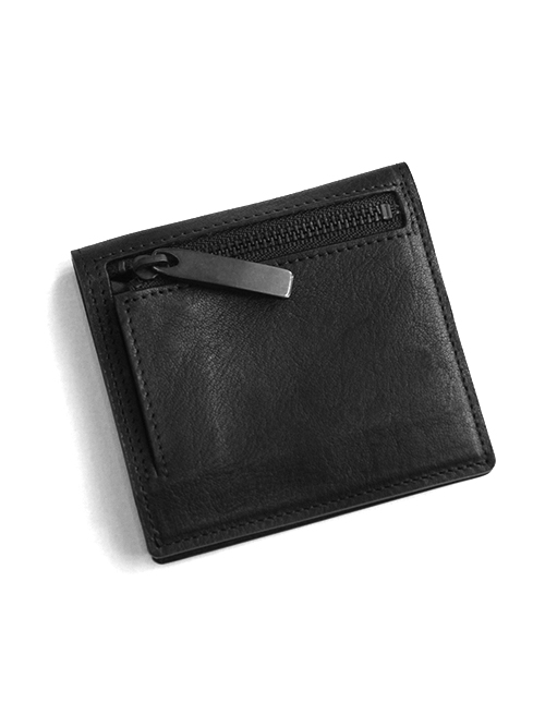 PATRICK STEPHAN (パトリックステファン) "Leather minimal wallet" #182AWA06 ＜財布＞ - BLACK/BLACK