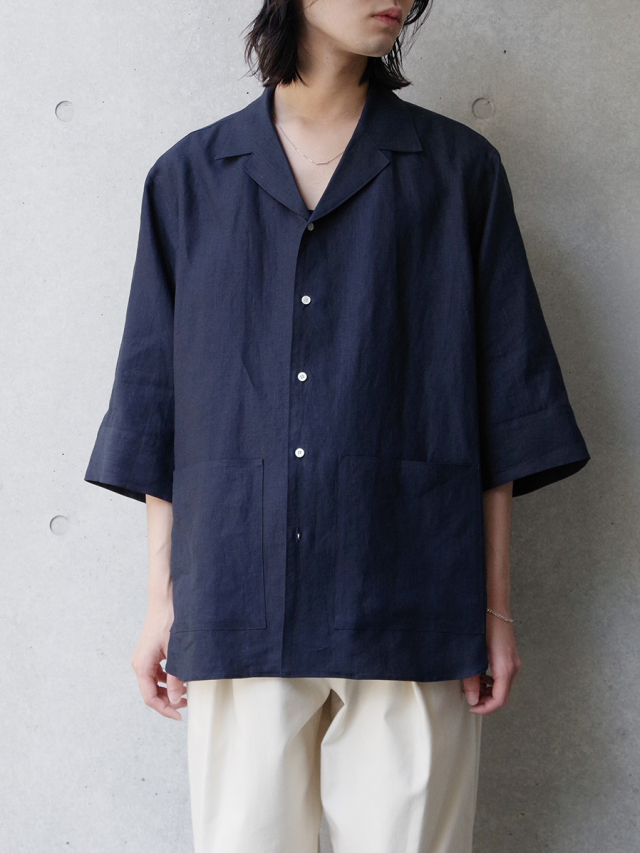 RAKINES 半袖リネンシャツ RAKINES 半袖リネンシャツ