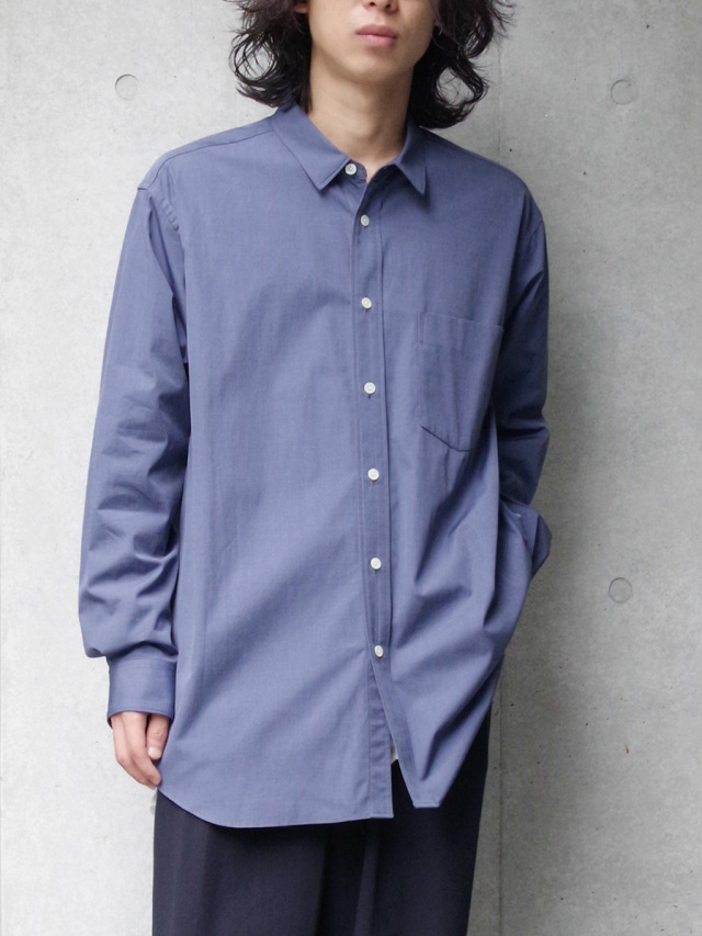 RAKINES "TRINITY CHAMBRAY - R2 SHIRT" - PRUSSIAN BLUE