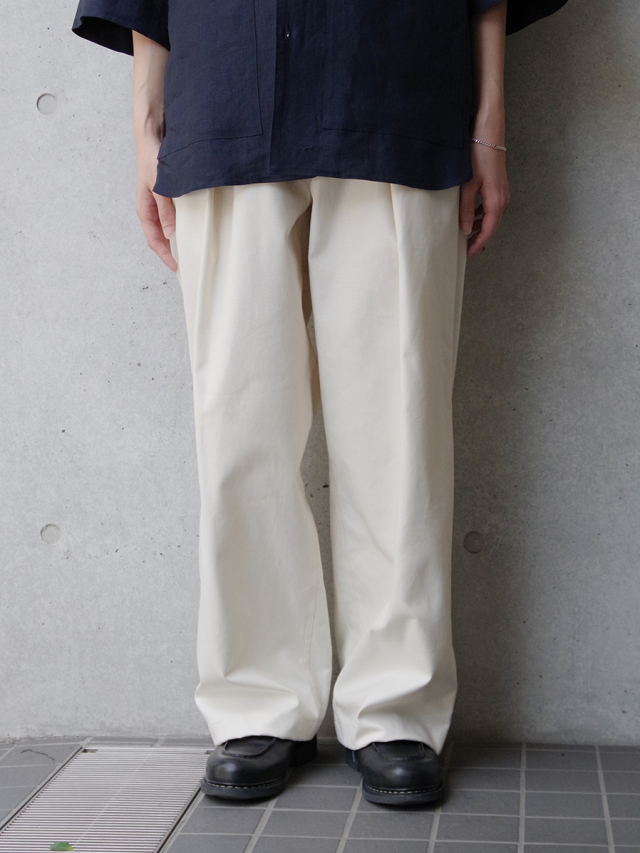 RAKINES "German dack - Overlap pants" - Ivory