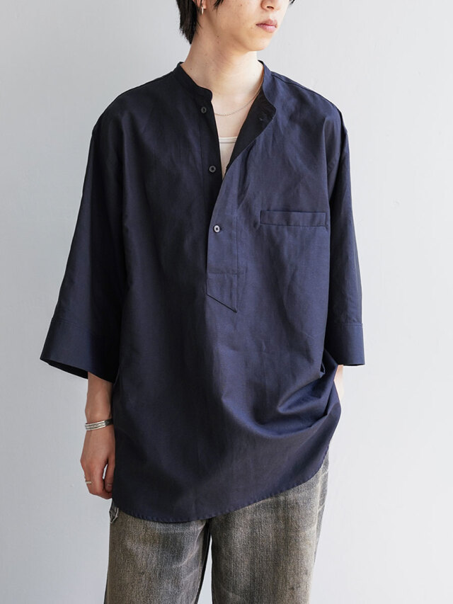 RAKINES "C×L Pinpoint oxford - Davids HALF SLEEVE PULLOVER SHIRT"
