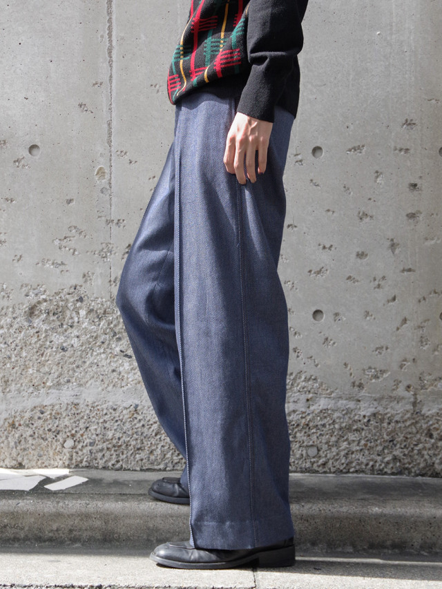 Sasquatchfabrix. "DENIM PIPED STEM SLACKS"