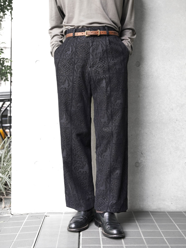 Sasquatchfabrix. "VELVET LACE SLACKS" - BLACK