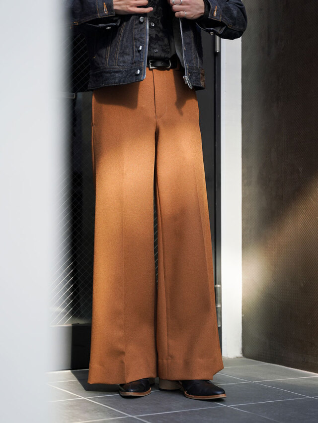 Sasquatchfabrix. "FLARE SILHOUETTE SLACKS" - BROWN
