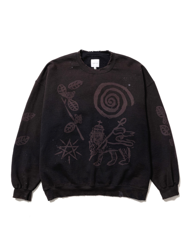 Sasquatchfabrix. "ETHIOPIA PRINT VINTAGE SWEATSHIRT" - BLACK