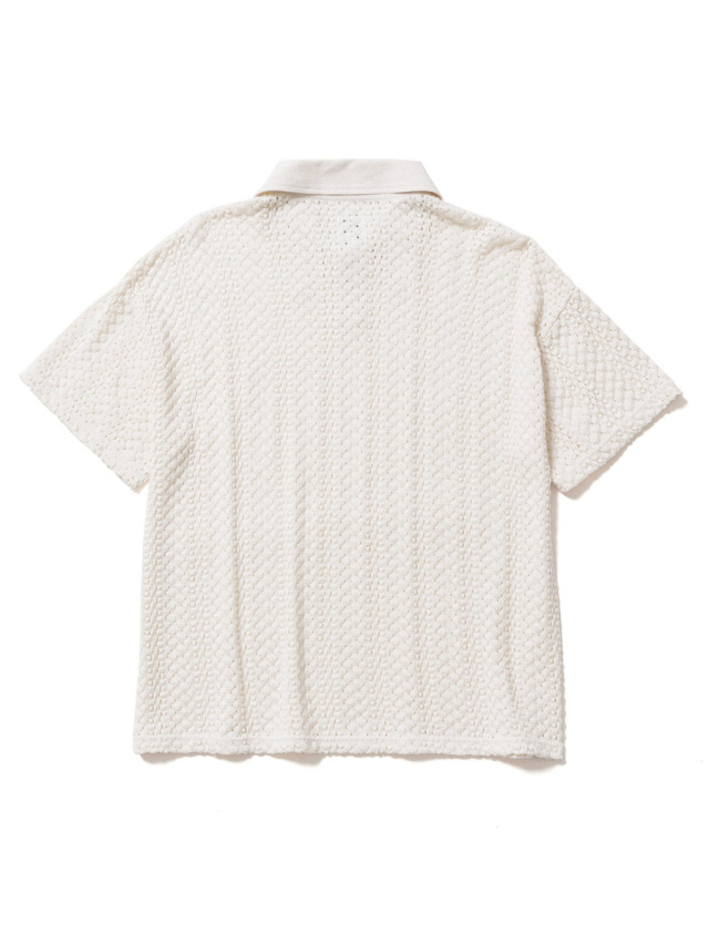 Sasquatchfabrix レース半袖シャツ　ブラック　サイズL Sasquatchfabrix. レースシャツサイズL