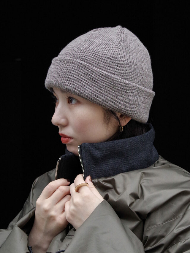 YOKO SAKAMOTO "KNIT BIG WATCH CAP" - HEATHER BEIGE
