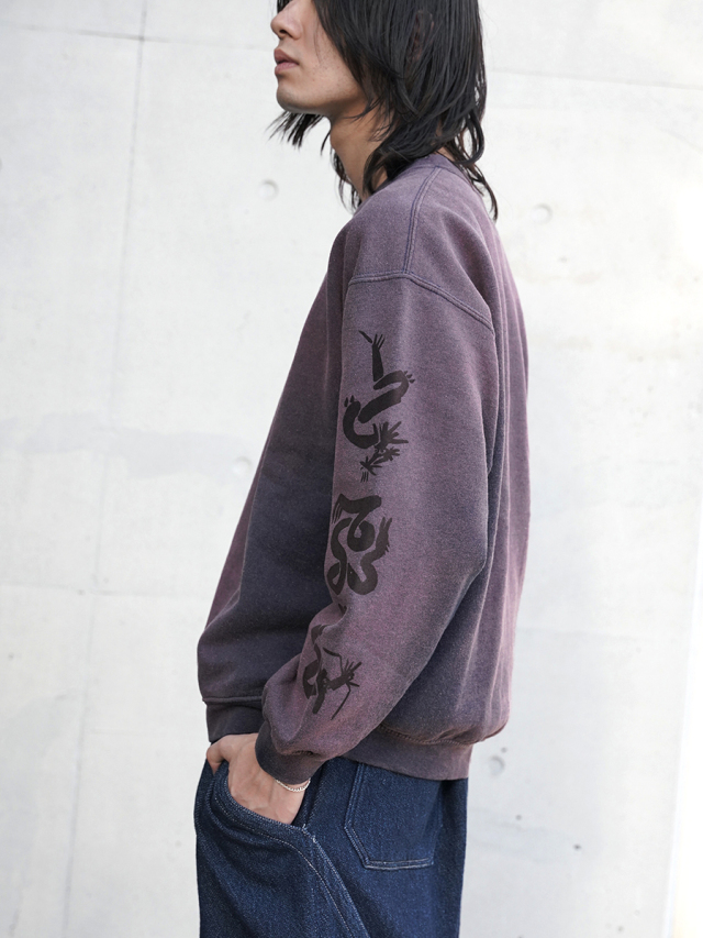 【Sasquatchfabrix】East End Dragon Font Hood/全国送料込み Sasquatchfabrix. [ “EASTEND DRAGON FONT” DESTROY SWEATSHIRT