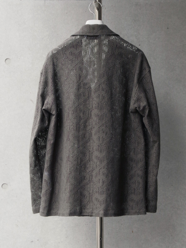 【美品】sasquatchfabrix ノーカラー ジャケット ブルゾン グレー SASQUATCHfabrix．(サスクワァッチファブリックス．) NINJA TUNE