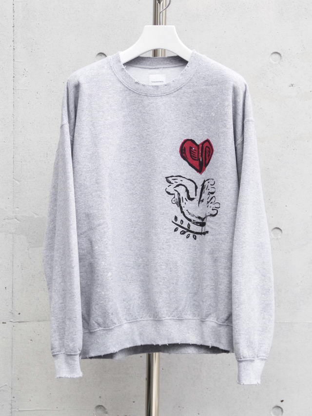 Sasquatchfabrix. "VINTAGE SWEATSHIRT "OLIVE BRANCH"" - ASH GRAY