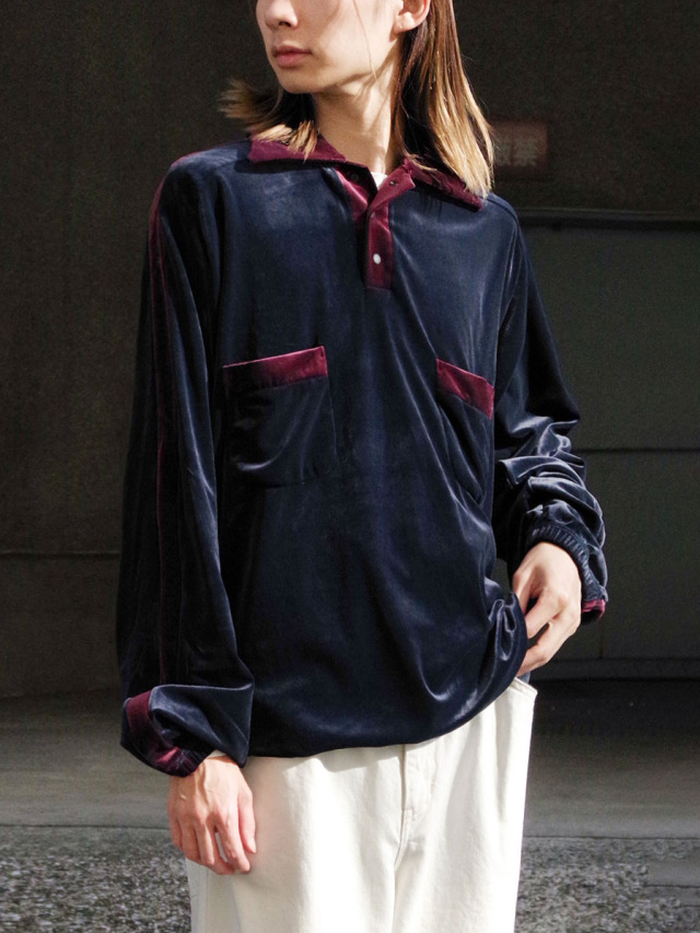 Sasquatchfabrix. "VELOUR RETRO L/S POLO"