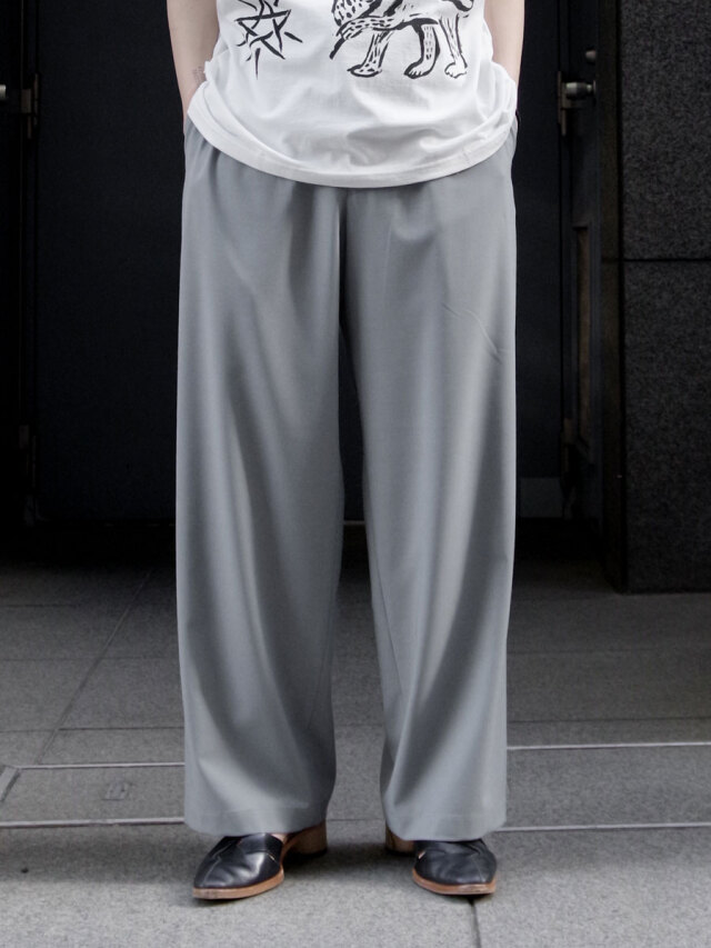 dauerbrenner by Edwina Horl // "BUNDFALTENHOSE WIDE PANTS" - GRAY