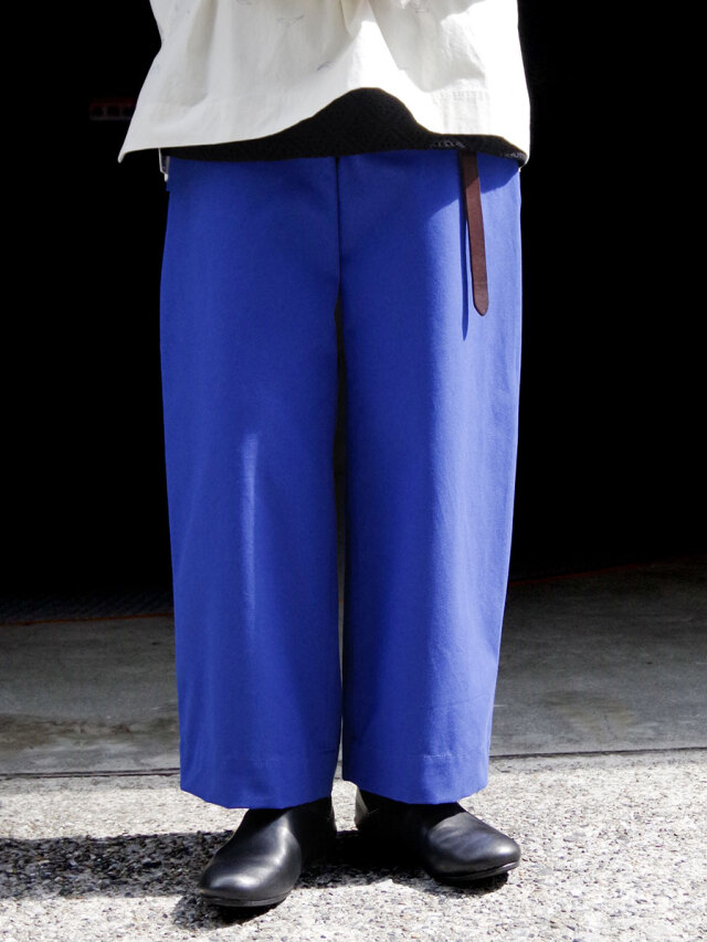 SHINYAKOZUKA "SIDE TACK TAPERED PANTS WITH NO PAINTING" - LEAKING BLUE