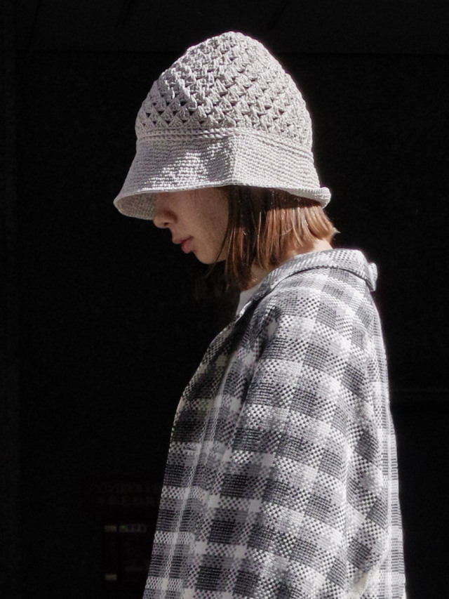SHINYAKOZUKA クロシェ　ハット SHINYAKOZUKA [22SS] “HAND CROCHET HAT” -BLACK- SOBO STORE