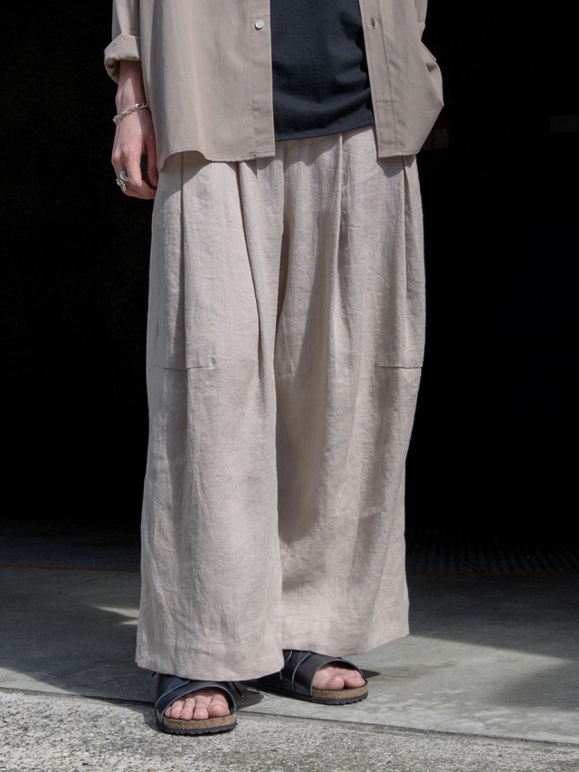 SHINYAKOZUKA "BAGGY (LINEN)" - BEIGE