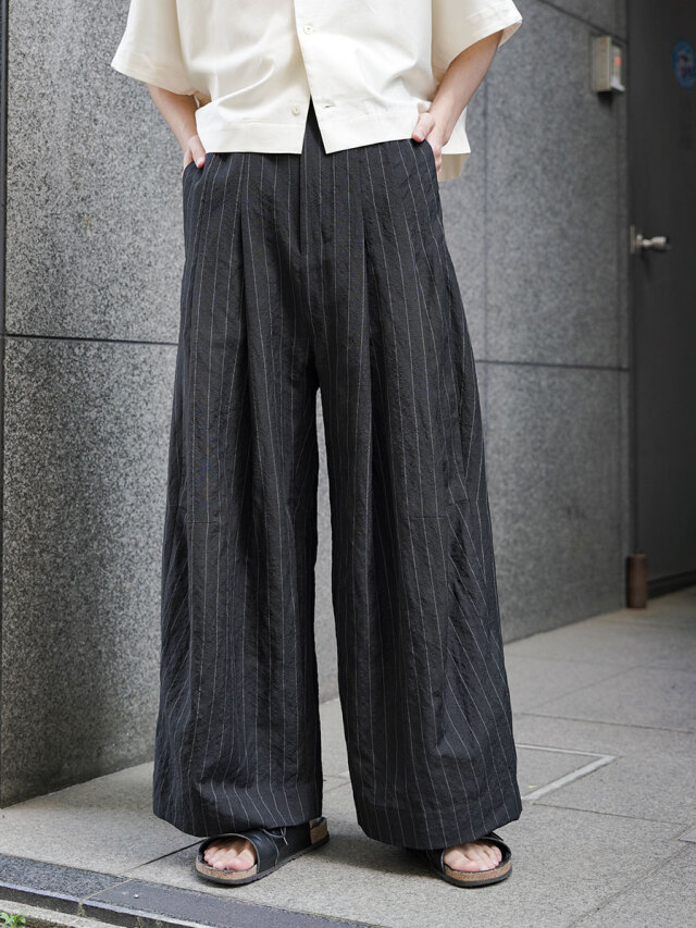 SHINYAKOZUKA "BAGGY (LINEN WOOL)" - PIN STRIPE